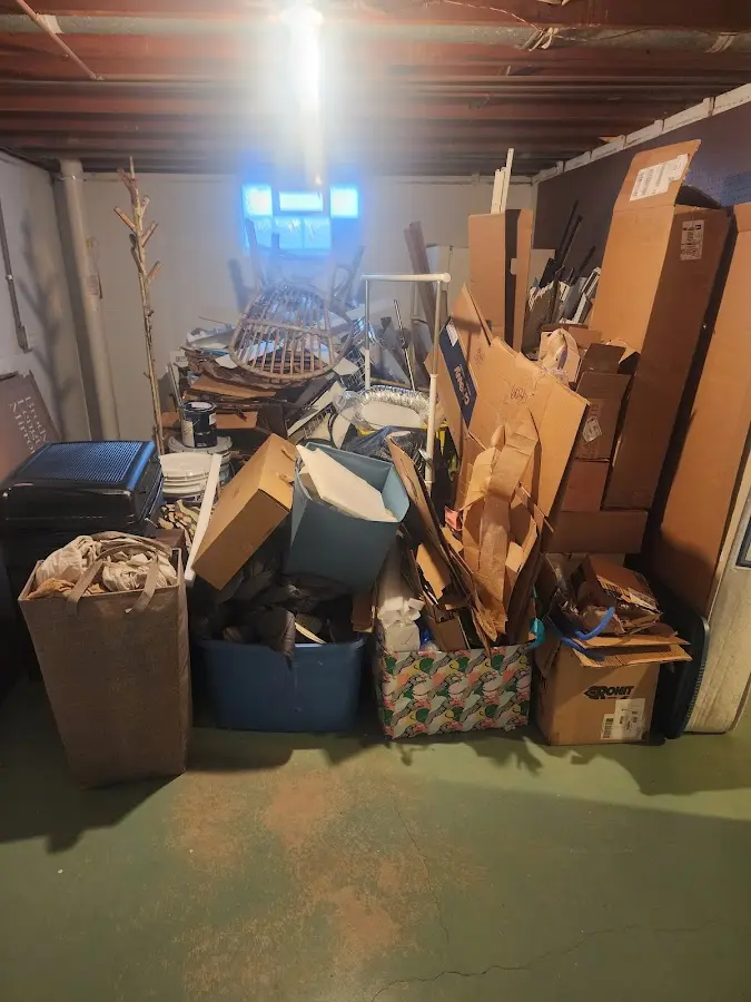 Roll-off dumpster container at job site for Cleanout Dumpster Rental in Lonsdale